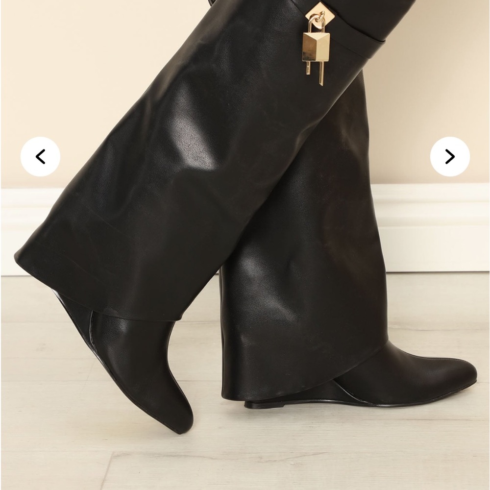 Fashion Nova Black Over the Knee Boots